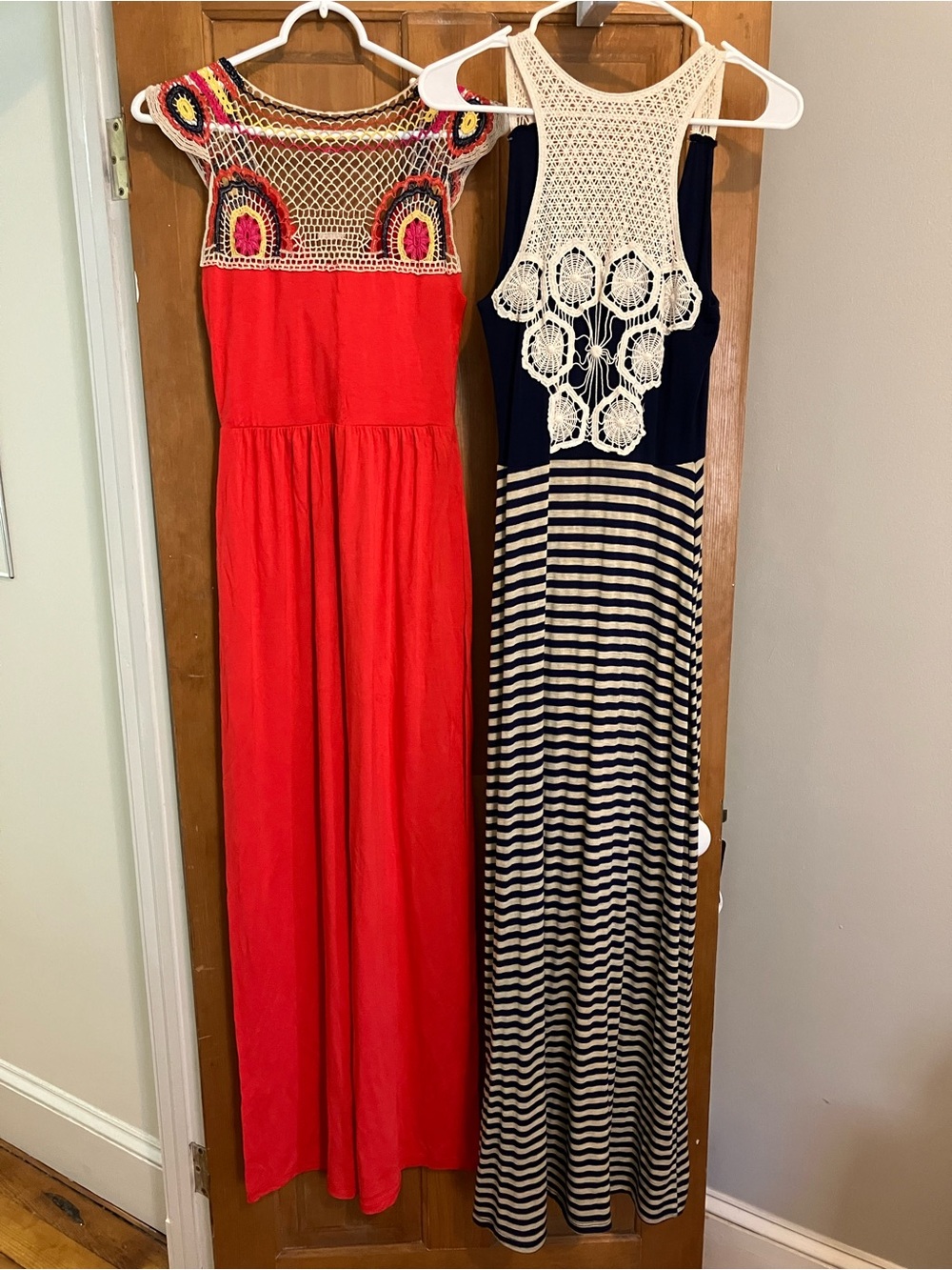 2 ModCloth (by Gilli) Crochet Back Maxi Dresses